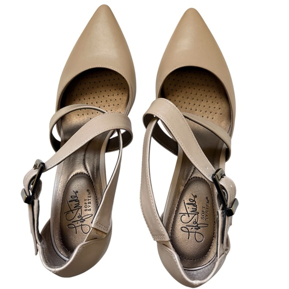 LifeStride Soft System Flex Ivory Taupe Women heels Size: 9.5M - Picture 3 of 7